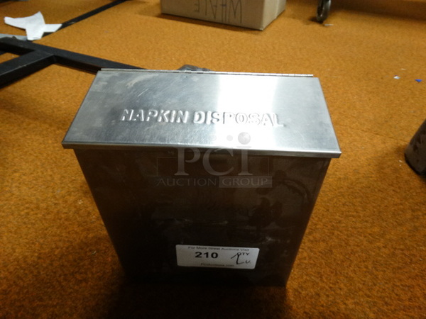 2 Items; Metal Sanitary Napkin Dispenser and Poly Dispenser. 9.5x4.5x11, 9x6x9. 2 Times Your Bid! - Image 3 of 3