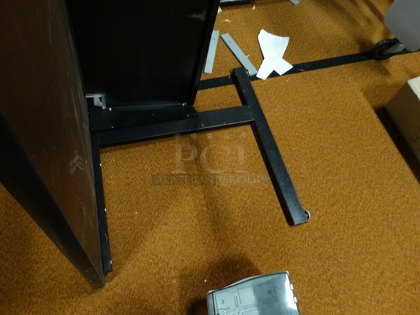 Wood Pattern Table on Metal Legs. 48x30x27 - Image 3 of 3