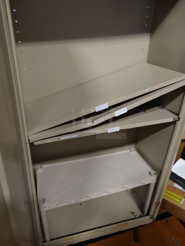 Tan Metal Cabinet. 36x18x72 - Image 4 of 4