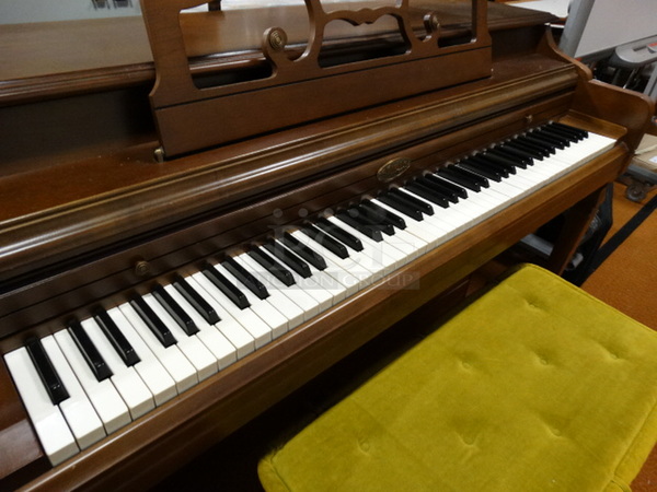 WOW! Wurlitzer Wooden Piano w/ Piano Bench. 57x24x38 - Image 5 of 9