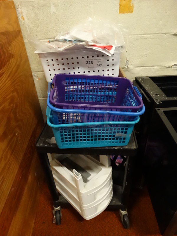 ALL ONE MONEY! Lot of Various Items on Black 2 Tier AV Cart! Cart: 24x18x26 - Image 1 of 3