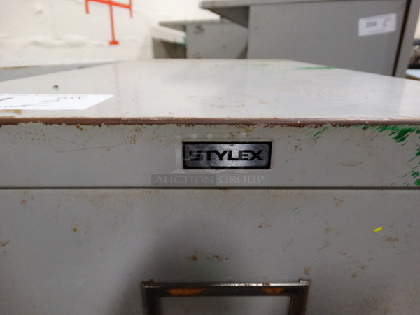 2 Stylex Gray Metal 4 Drawer Filing Cabinets. 15x27x52. 2 Times Your Bid! - Image 4 of 5