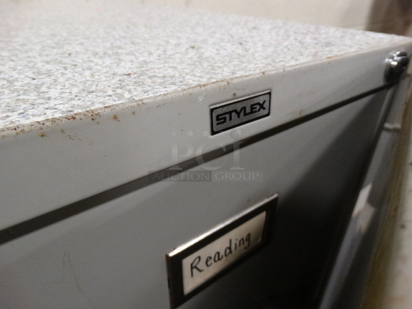 2 Stylex Gray Metal 4 Drawer Filing Cabinets. 15x27x52. 2 Times Your Bid! - Image 5 of 5