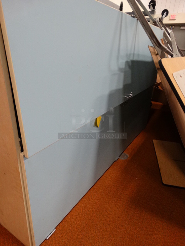 Blue 2 Door Cabinet. 48x24x80