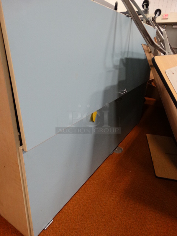 Blue 2 Door Cabinet. 48x24x80 - Image 1 of 2