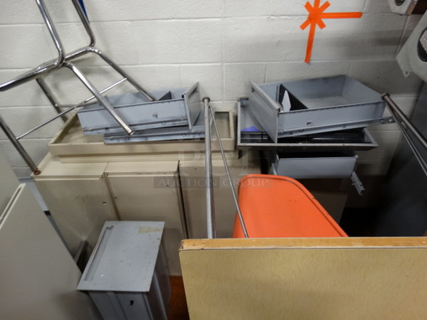 ALL ONE MONEY! Lot of Various Items Including Mop Buckets, AV Cart, Metal Frames and Wooden Units!  - Image 3 of 6