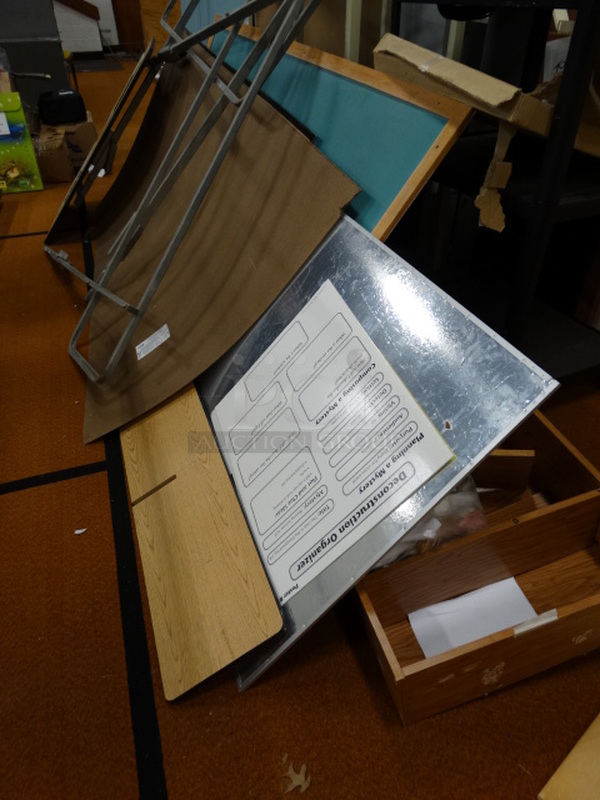 ALL ONE MONEY! Lot of Various Items Including Mop Buckets, AV Cart, Metal Frames and Wooden Units!  - Image 6 of 6