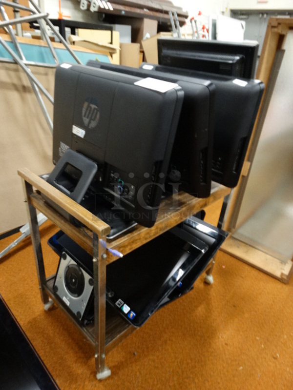 ALL ONE MONEY! Lot of Various Monitors/Computers on 2 Tier Cart! - Image 5 of 5