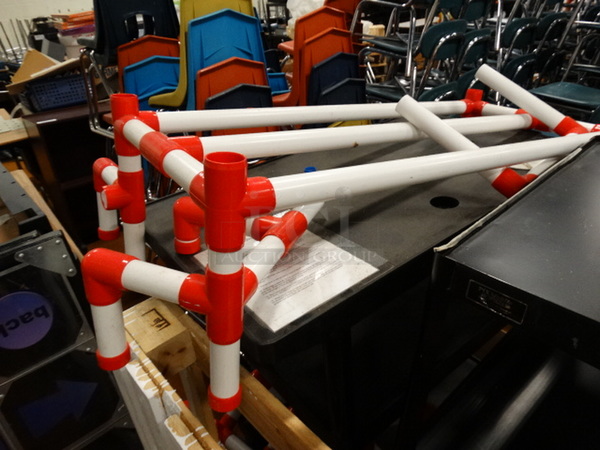 ALL ONE MONEY! Lot of 2 Black 3 Tier AV Carts w/ Contents! Cart: 38x28x44 - Image 5 of 5
