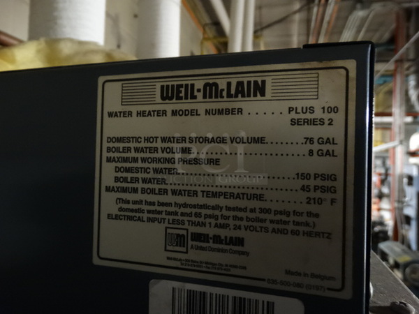 Weil-McLain Model Plus 100 Metal Commercial Indirect Fired Water Heater. 27x27x64. BUYER MUST REMOVE - Image 6 of 6