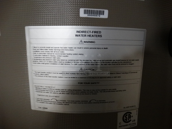 Weil-McLain Model Aqua Plus 85 Metal Commercial Indirect Fired Water Heater. 24x24x60. BUYER MUST REMOVE - Image 3 of 6