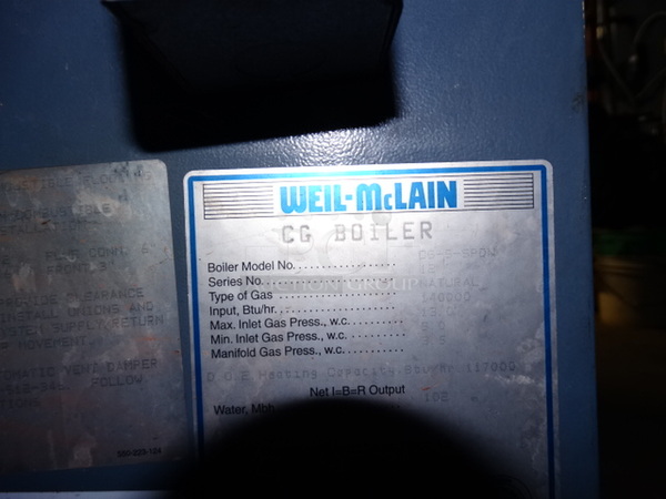 Weil-McLain Model CG-5-SPDN Metal Commercial Boiler. 20x24x29. BUYER MUST REMOVE - Image 8 of 9