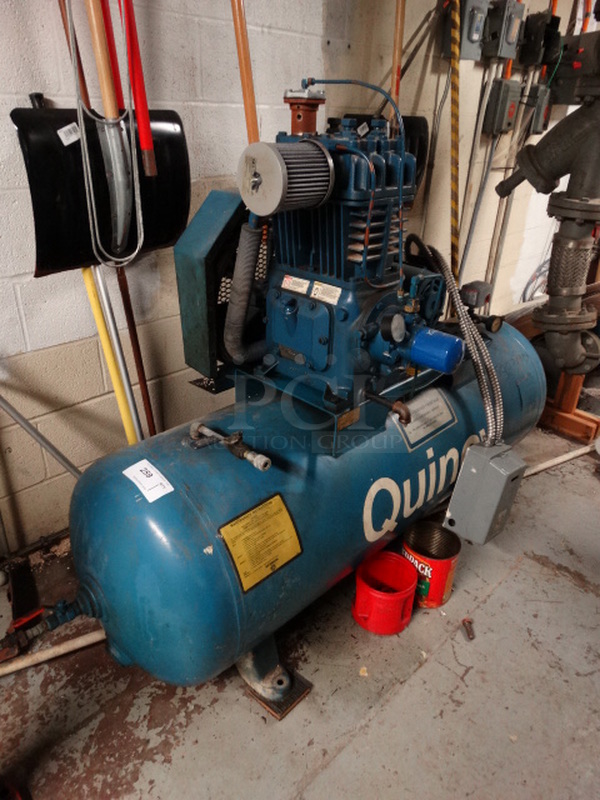 Quincy Model 325 Blue Metal Commercial Air Compressor. 60x28x48. BUYER MUST REMOVE - Image 2 of 8