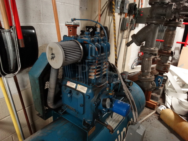 Quincy Model 325 Blue Metal Commercial Air Compressor. 60x28x48. BUYER MUST REMOVE - Image 7 of 8