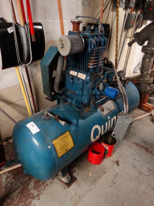 Quincy Model 325 Blue Metal Commercial Air Compressor. 60x28x48. BUYER MUST REMOVE - Image 8 of 8