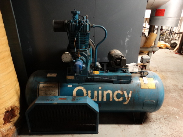 Quincy Model 325 Blue Metal Commercial Air Compressor. 60x28x48. BUYER MUST REMOVE - Image 2 of 12