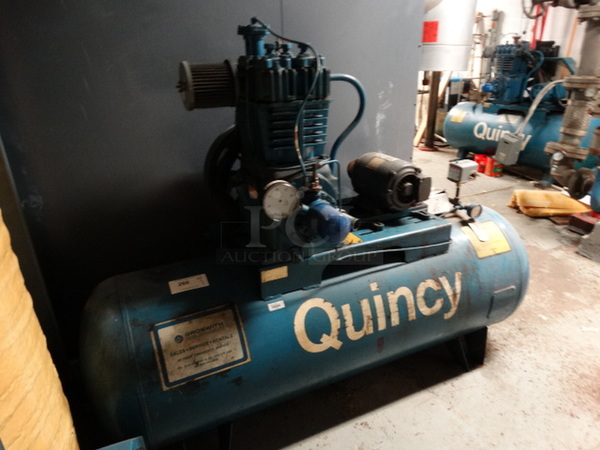 Quincy Model 325 Blue Metal Commercial Air Compressor. 60x28x48. BUYER MUST REMOVE - Image 4 of 12