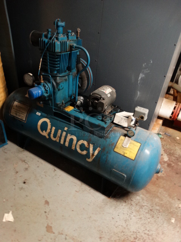 Quincy Model 325 Blue Metal Commercial Air Compressor. 60x28x48. BUYER MUST REMOVE - Image 5 of 12