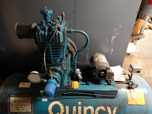Quincy Model 325 Blue Metal Commercial Air Compressor. 60x28x48. BUYER MUST REMOVE - Image 6 of 12