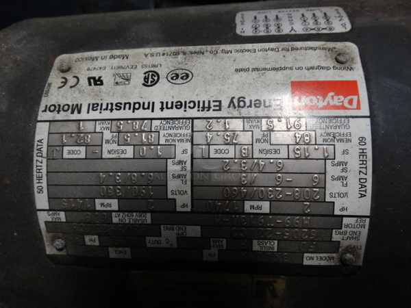 Quincy Model 325 Blue Metal Commercial Air Compressor. 60x28x48. BUYER MUST REMOVE - Image 7 of 12
