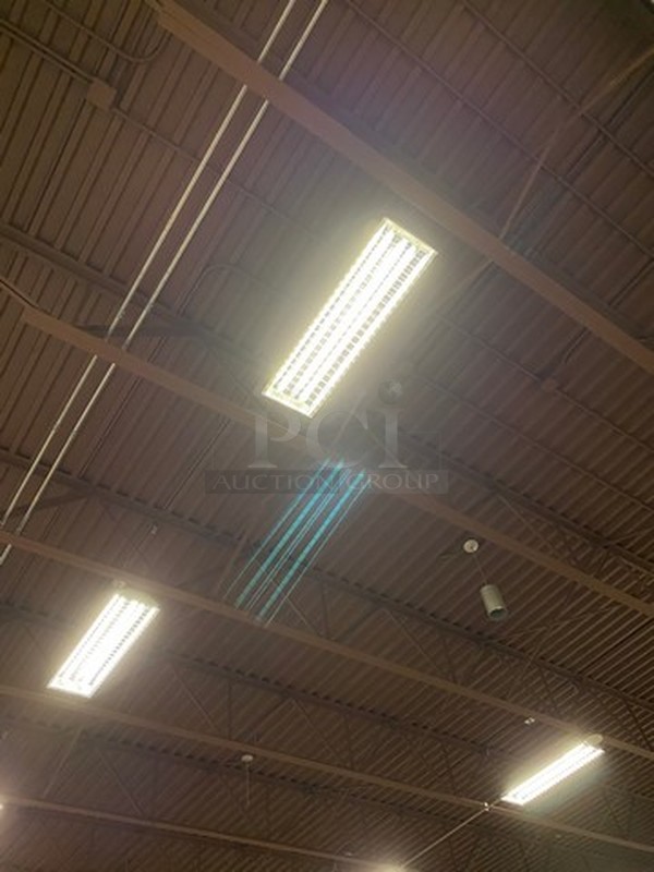 13 Metal Ceiling Mount Lights w/ Metal Cover Cage. 13 Times Your Bid! BUYER MUST REMOVE - Image 2 of 3