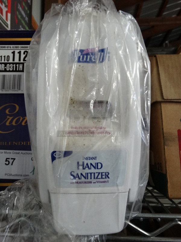 6 White Poly Hand Sanitizer Dispensers. 6 Times Your Bid! - Image 1 of 5