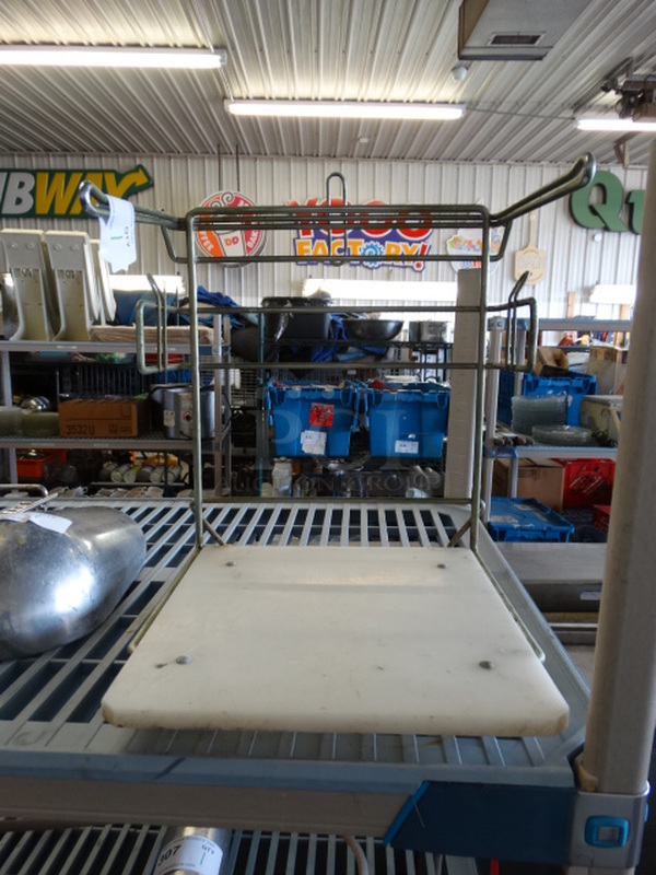 Metal Plastic Bag Stand. 13x12x14.5 - Image 1 of 3