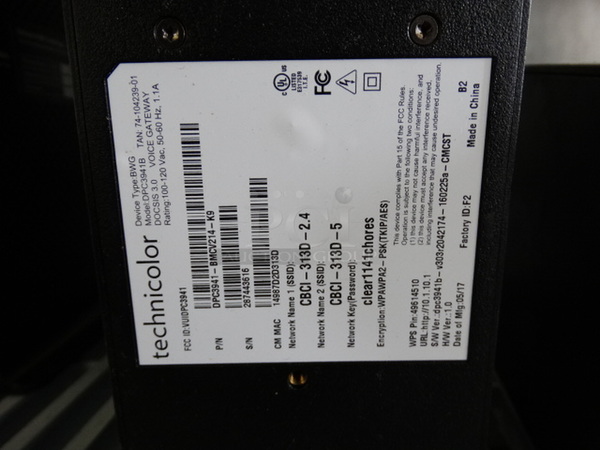 Comcast Technicolor Router. 3.5x10.5x10.5 - Image 5 of 5
