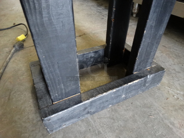 Black Wood Pattern End Tables. Stock Picture - Cosmetic Condition May Vary. 18x11x21 - Image 5 of 5