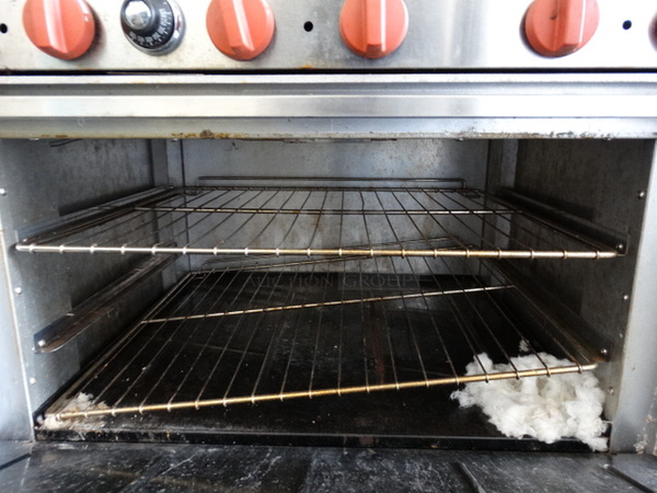 SWEET! CPG Model 36CPGV6B30L Stainless Steel Commercial Gas Powered 6 Burner Range w/ Lower Oven and Stainless Steel Overshelf. 36x34x58 - Image 7 of 9