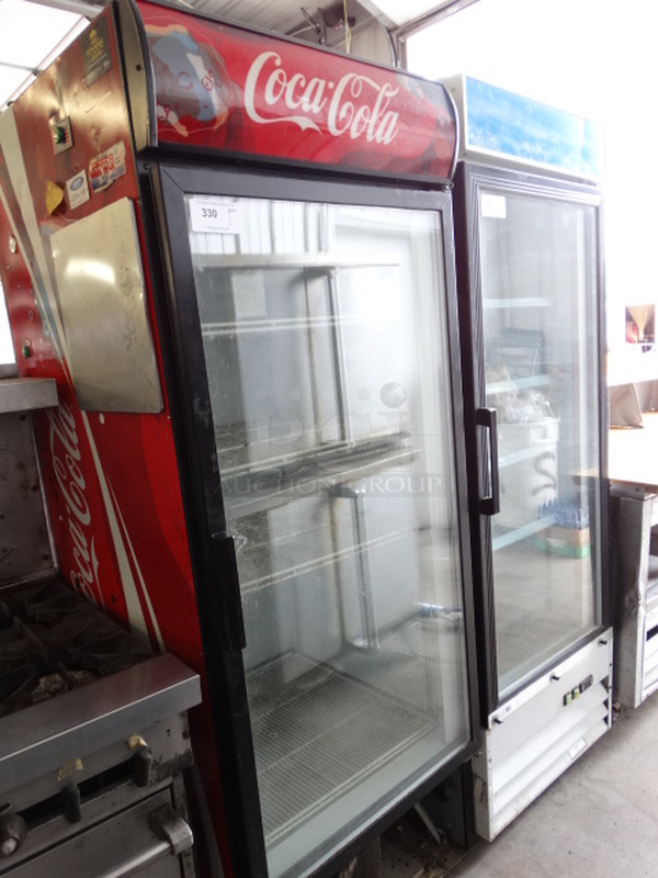 NICE! Beverage Air Model MT27 Metal Commercial Single Door Reach In Cooler Merchandiser. 115 volts, 1 Phase. 30x33x78. Tested and Working! - Image 2 of 5