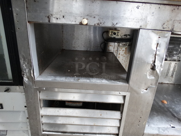 Stainless Steel Commercial Counter w/ Wooden Cutting Board Countertop and Overshelf. 73x32x46 - Image 4 of 9