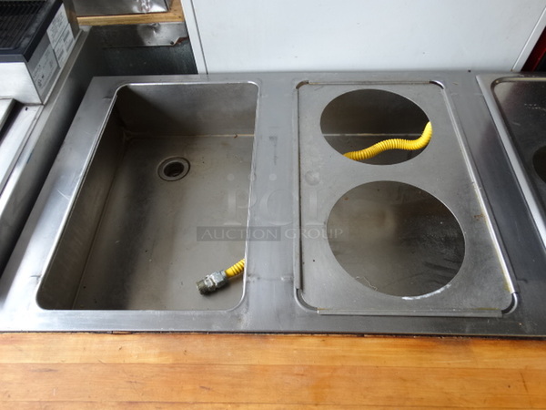 NICE! Eagle Stainless Steel Commercial Gas Powered Steam Table w/ Butcher Block Cutting Board and Undershelf. 63.5x31x35 - Image 3 of 9