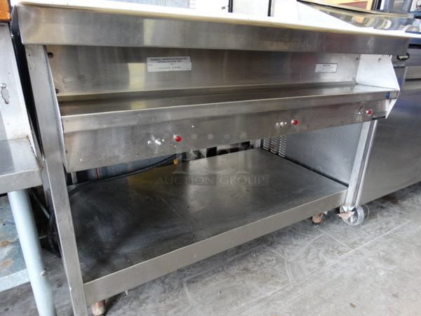 Stainless Steel Commercial Electric Powered Steam Table w/ Cutting Board and Undershelf. 48x31.5x35. Cannot Test Due To Plug Style - Image 4 of 10