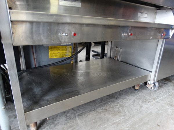 Stainless Steel Commercial Electric Powered Steam Table w/ Cutting Board and Undershelf. 48x31.5x35. Cannot Test Due To Plug Style - Image 5 of 10