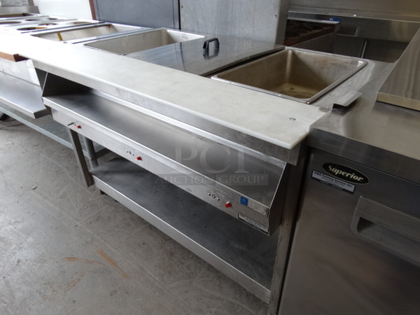 Stainless Steel Commercial Electric Powered Steam Table w/ Cutting Board and Undershelf. 48x31.5x35. Cannot Test Due To Plug Style - Image 7 of 10