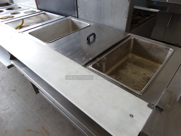 Stainless Steel Commercial Electric Powered Steam Table w/ Cutting Board and Undershelf. 48x31.5x35. Cannot Test Due To Plug Style - Image 8 of 10