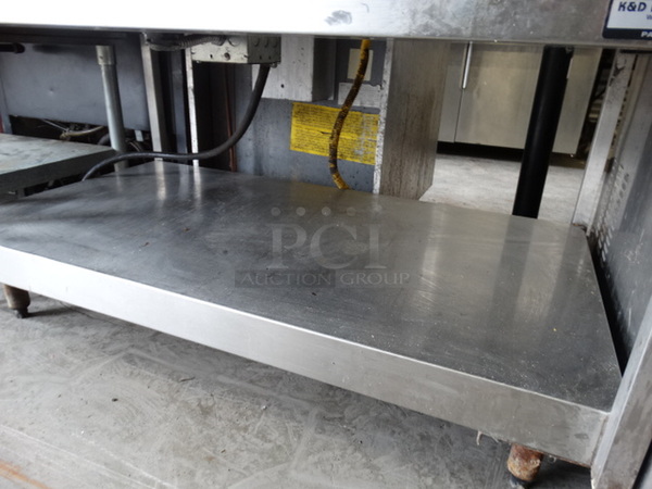 Stainless Steel Commercial Electric Powered Steam Table w/ Cutting Board and Undershelf. 48x31.5x35. Cannot Test Due To Plug Style - Image 9 of 10