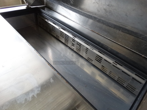 NICE! Superior Model SP48-12 Stainless Steel Commercial Sandwich Salad Prep Table Bain Marie Mega Top on Commercial Casters. 115 Volts, 1 Phase. 48.5x30x43. Tested and Working! - Image 4 of 7