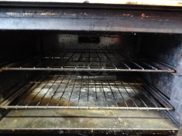 SWEET! American Range Stainless Steel Commercial Gas Powered 10 Burner Range w/ 2 Lower Ovens and Stainless Steel Overshelf on Commercial Casters. 60x34x57 - Image 8 of 12