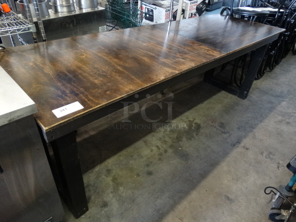 Wood Pattern Table. 94x30x33 - Image 1 of 6