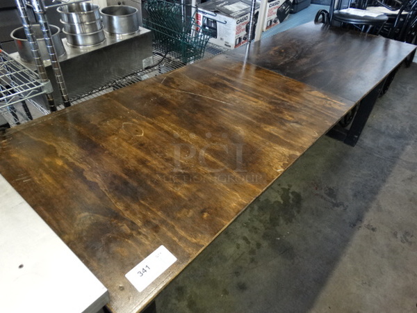Wood Pattern Table. 94x30x33 - Image 2 of 6