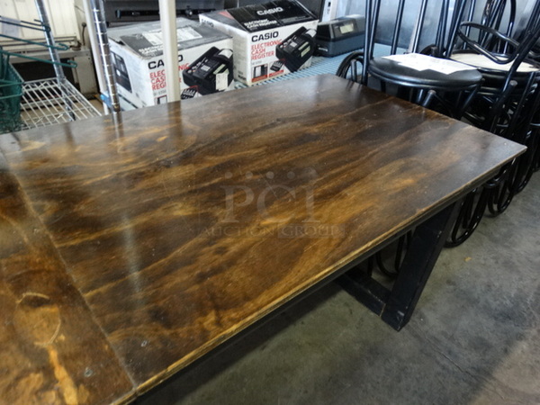 Wood Pattern Table. 94x30x33 - Image 4 of 6