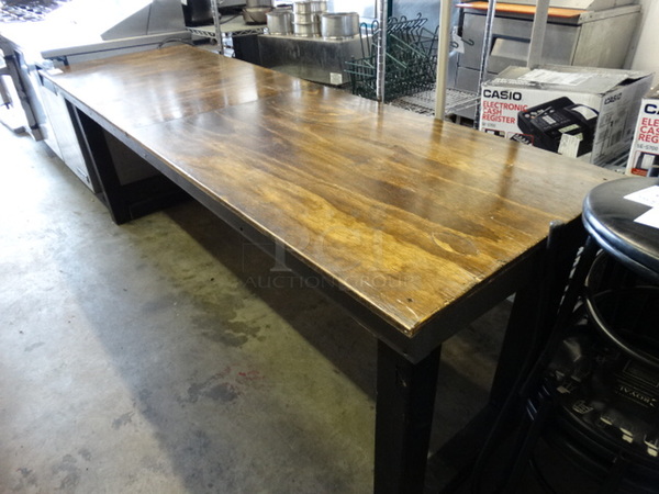 Wood Pattern Table. 94x30x33 - Image 5 of 6