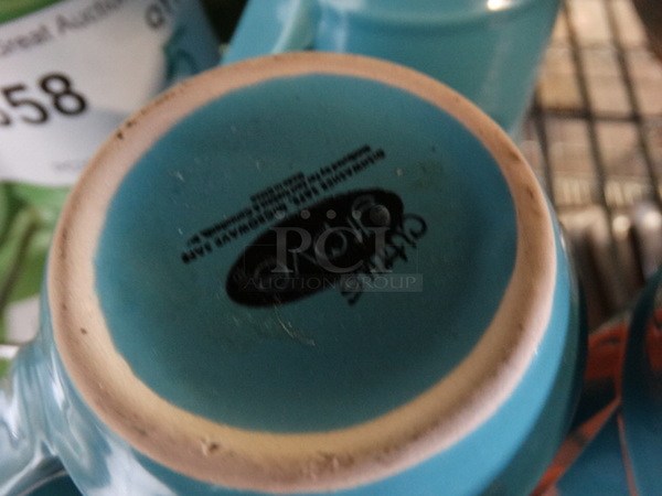 7 Blue Ceramic Mugs. 5.5x4x4.5. 7 Times Your Bid! - Image 4 of 4
