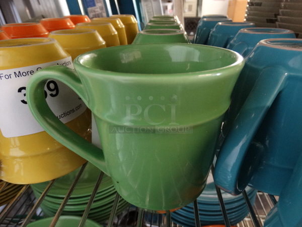 5 Green Ceramic Mugs. 5.5x4x4.5. 5 Times Your Bid! - Image 2 of 3
