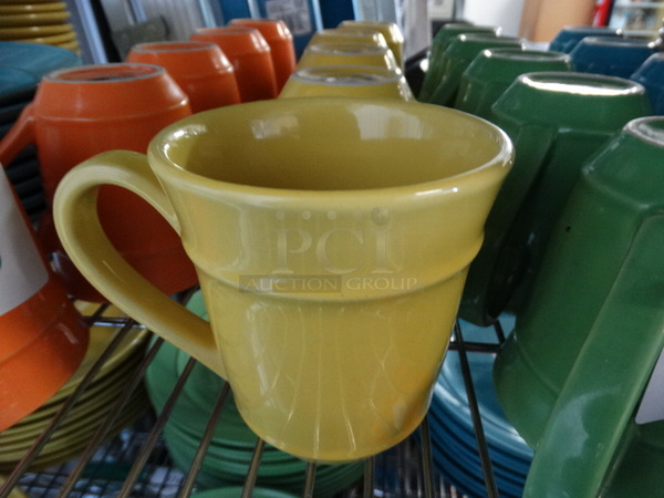 5 Yellow Ceramic Mugs. 5.5x4x4.5. 5 Times Your Bid! - Image 2 of 4
