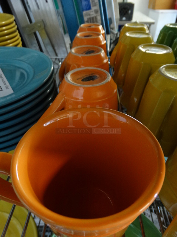 5 Orange Ceramic Mugs. 5.5x4x4.5. 5 Times Your Bid! - Image 2 of 4