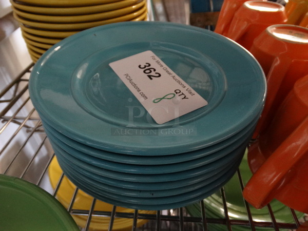 8 Blue Ceramic Plates. 8x8x1. 8 Times Your Bid!