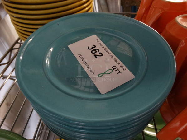 8 Blue Ceramic Plates. 8x8x1. 8 Times Your Bid! - Image 2 of 4